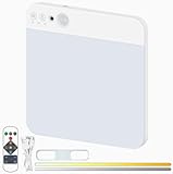 PORFOYO Led Deckenleuchte, Akku-Lampe Mit Bewegungsmelder, Deckenlampe, Dimmbar, Mit Fernbedienung, Ohne Bohren, Ultralanger Laufzeit, Led Lampe Akku Leuchte Für Badzimmer Garage Treppe Balkon, Weiß