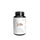 Pilze Wohlrab - Bio Shiitake Pilze Pulver Kapseln, 100 Kapseln á 500 mg Shitake Pulver je Kapsel, Vitalpilze Pulver, 1 Dose - höchste Bio-Qualität