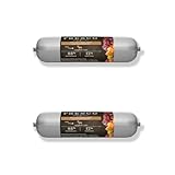 FRESCO Barf Wurst Complete Menü Wild mit Kürbis, Apfel & Preiselbeeren | Doppelpack | 2 x 400 g | Ergänzungsfutter für Hunde | Hoher Proteingehalt | Ohne Zusatzstoffe