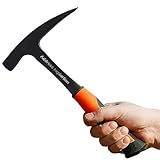 Geologischer Hammer 800 g mit TPR-Kunststoffbeschichtetem Griff, Hämmer mit spitzer Spitze, multifunktionale Geologie-Handwerkzeuge für die Mineralexplorationsuntersuchung