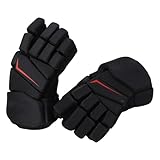 Luqeeg 1 Paar Eishockey-Handschuhe, Atmungsaktive Lacrosse-Handschuhe Finger Schützend Nylon-Gewebe-Eva-Schaum-Hockeyhandschuhe Hockeyspielerhandschuhe für Hockey, (22,86 cm / 9 Zoll)