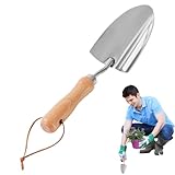 Acunny Kleine Gartenspaten, Handschaufel zum Pflanzen, aus Edelstahl mit ergonomischem Griff für Garten Traspatio im Freien, Landschaftsbau