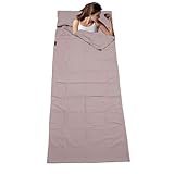 Tragbare Reiseklappe – ideales Futter für Camping und Reisen | Campingfutter maschinenwaschbar | Reiseblatt mit kleinem Innenschlafsack für den Rand