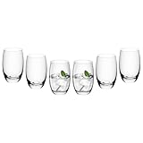 Gerlach 1760 Gläser Set 6 Teilig 360 ml Trinkgläser Wassergläser Spülmaschinenfest Glas Universalgläser Saftgläser Transparent Flow