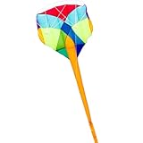 HQ Design Multikite EIN- UND Zweileiner Matte Lenkdrachen Drachen für Kinder und Erwachsene ab 10 Jahre inkl. Drachenschwanz Polyesterschnur 20kp/2x25m+ 40kp/60m + Schlaufen/Spule 2-6 Bft