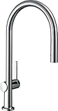 hansgrohe Küchenarmatur Talis M54 (Wasserhahn Küche, 360° schwenkbar, ausziehbare Brause mit 2 Strahlarten, hoher Komfort-Auslauf 210mm, Standardanschlüsse) Chrom