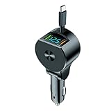 Einziehbares Kfz-Ladegerät, 3-Port-Auto-Teleskop-Adapter-Ladegerät – tragbarer Handy-Ladeadapter – für Fahren, tägliche Reisen, Pendeln, Geschäftsreisen, Camping, Outdoor
