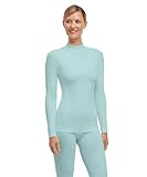 FALKE Damen Baselayer-Shirt Warm Turtleneck W L/s Sh Funktionsmaterial schnelltrocknend 1 Stück, Grün Jade 7439, XS