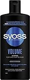 Syoss Shampoo Volume (440 ml), für feines & plattes Haar, silikonfreies Shampoo für bis zu 48 h Volumen ohne Beschweren, vegane Formel mit Violettem Reis