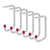 VORMANN Wandhaken Deckenhaken Gerätehaken Garagenhaken Lasthaken Haken | Traglast 10 kg | witterungsbeständig | 6-teiliges Set, Größe: 150 x 88 x 50 x 83 mm