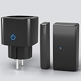 Epochglo Fensterkontaktschalter für Dunstabzugshaube, Funk Abluftsteuerung, Fensterschalter, Fenster Kontaktschalter für Kamin, Schwarz