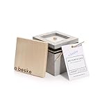 Betonfeuer® - Das Original der Beske-Manufaktur | Modell 'Pico' | 10x10x10cm mit Dauerdocht | Wiederbefüllbare Fackel | Unendliche Brenndauer | Recycling von Kerzenwachs | Tischfeuer Fackel