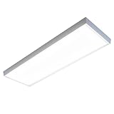 LUXULA Deckenleuchte LED-Panel 120cm - 36W 3600lm - 4000K Neutralweiß - mit Netzteil 230V - flimmerfrei - 120x30x6,4cm - Deckenlampe Büro Wohnzimmer Schlafzimmer Flur - Aufbau