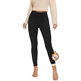 AMIYOYO Thermoleggins für Damen Gefüttert Leggings Mit Fleece Verdickte Plüsch Leggins Blickdicht Samt Hose Winter Warm Strumpfhose für Alltag