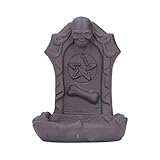 Baxnore Räucherwasserfälle, Totenkopf-Design, handgefertigt, lila Sand, Räucherstäbchenhalter, dekorativer Desktop-Brunnen für Meditation, Büro, Yoga, Raum, Entspannung