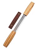 BeaverCraft DK2s Zugmesser mit Lederscheide, Holzbearbeitungswerkzeug, 10,9 cm, Zugmesser, Holzschnitzwerkzeuge, Holzzugmesser, Holzbearbeitung, Schnitzwerkzeuge