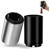 MSIHEY Automatischer Flaschenöffner/Kapselheber,2 Stück Magnetischer Edelstahl Push up bier Öffner,Schnell zu öffnen für Bier Soda-Flaschenverschlüsse