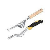 Qyrugcxs Set mit 2 Hand-Unkrautzieher-Ziehwerkzeugen, Garten-Unkrautentfernungswerkzeug für Garten, Rasen, Bauernhof, Unkrautwurzel-Graben, Langlebig