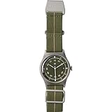 Maven 38 x 40 mm japanische Miyota automatische Militärfeld-Uhren mit doppelt gewölbtem Saphir-Kristallglas, MUS+06 OLIVE P AUTO