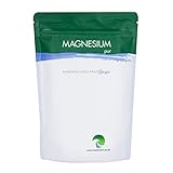 Magnesium-Pur Pulver 500g Nachfüllbeutel pures Magnesiumcitrat Pulver, hoch bioverfügbar, vegan, ohne Zusätze