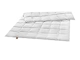 sleepling 194634 medium Ganzjahresdecke Daunendecke Bettdecke, Neue weißen Daunen (90%) und Federn (10%), Made in EU, Ökotex, Downpass, 155 x 220 cm, weiß