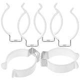 minkissy Leuchtstoffröhrenhalterung Edelstahl 6 Stück Weiß 4.7 X 3.4 X 1.5cm Befestigung für LED Lichtröhren und Lichtschlauch Montage im Innenbereich