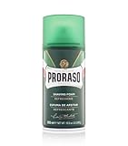 Proraso Shaving Foam, 300 ml, erfrischender und belebender Rasierschaum für Männer mit Eukalyptusöl und Menthol, Made in Italy, Grün