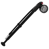 Dämpferpumpe 400 PSI Fahrradpumpe mit Manometer, 360° Drehbarer Schlauch, Mini Federgabelpumpe Fahrrad Stoßdämpfer Pumpe für Fahrräder, Motorräder, Elektrofahrzeuge