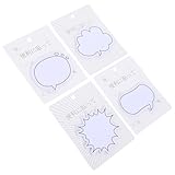 ULTECHNOVO 4 Sätze Selbstklebende Notizblöcke mit Kreativen Dialograhmen Stark Haftende Haftnotizen in Verschiedenen Formen für Büro Schule und Zuhause Praktische Tragbare Reminder für