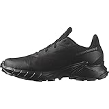 Salomon Alphacross 5 Gore-Tex Damen Wasserdichte Trailrunningschuhe, Starker Grip, Wasser- und Wetterschutz, Anhaltender Komfort, Black, 38 2/3