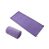 Hüttenschlafsack Tragbarer, ultraleichter Schlafsack aus Fleece for Auffangen von Kälte im Freien, Camping, Reisen, persönlicher warmer Schlafsack, Innenschlafsack, Camping-Sportzubehör(Light Purple)