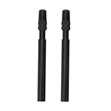 YARNOW 1 Paar Ventilverlängerung Fahrradreifen Ventilschaftschlauch 60mm aus Legierung Schwarz für Mountainbike und Rennrad Ermöglicht Einfaches Aufpumpen und Verbesserte Pumpeneffizienz