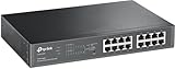 TP-Link TL-SG1016PE 16-Port Gigabit Easy Smart Switch mit 8-Port PoE+, bis zu 30 W pro Port und 150 W insgesamt, geschirmte RJ-45-Ports, 802.3af/at, Plug and Play, mit Lüfter