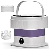 Ruycllo Mini Waschmaschine Faltbar Tragbare Waschm aschine – 10L Folding Wasch maschine mit Schleuderfunktion, Touchscreen & 3 Waschmodi, Tragbare Camping waschmaschine für Reisen,Studenten,Wohnmobil