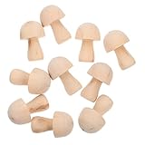 COHEALI 20 Stück Holzpilze Zum Basteln Miniaturpuppen Minipuppen Pilzkorb Leere Unbemalte Pilze Menschenkörper Aus Holz Minipilzmodell Holzgraffiti Schmücken Den Leeren