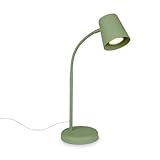 BRILONER – Nachttischlampe, Schreibtischlampe Schwenkbar, Tischlampe GU10 für Home Office mit Kabelschalter, Leselampe, Lindgrün