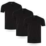 Fm London Herren-t-shirt (3/5er-pack) Herren T-Shirt , Schwarz (3er-pack), M