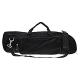 Totority Tragbare Trompetentasche aus Oxford Gewebe Gepolsterter Trompetenkoffer mit Stoßfester Klarinetten Aufbewahrung Schwarzer Trompeten Gigbag für Musiker und Auftritte