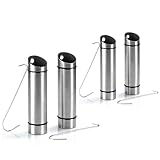 com-four® 4x Luftbefeuchter aus rostfreiem Edelstahl – Verdunster für Heizkörper zum Aufhängen – Wasserbehälter mit S-Haken für ein angenehmes Raumklima