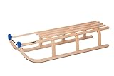 Spetebo COLINT Holzschlitten Davos - 110 cm - Holz Rodelschlitten TÜV geprüft - klassischer Kinderschlitten aus Buchenholz für 2 Personen