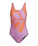 adidas Womens Swimsuit 3 Bars Suit, Pulse Lilac, HL8463, 38