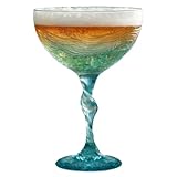 Cocktailglas – Sea Wave Weintrinkgeschirr, Sea Wave Trinkglas-Set mit geschwungenem Design, Trinkutensilien zur Dekoration, Party-Cocktailgläser für den Urlaub, Cocktailglas für Familienessen