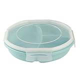 Mikrowellen Teller, 2 Stück Mikrowellengeschirr Mit Deckel, Vorrats Dose Aufbewahrung Geschirr, Teller Mit Unterteilung, Unzerbrechlicher, Geteilter Speiseteller, Erhitzen, Einfrieren, bruchsicher