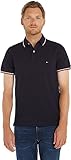 Tommy Hilfiger Herren Poloshirt Kurzarm Core Tommy Tipped Slim Fit, Blau (Desert Sky), XL