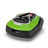 Greenworks Optimow 10 Rasenmäherroboter für Rasenflächen bis 1000 m2 mit 35 % Gefälle, extrem leise, 4G-gesteuert, erweiterte Sicherheitsfunktionen, Diebstahlschutz, 3 Jahre Garantie
