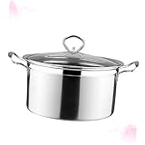 CIYODO 1Stk multifunktionaler Dampftopf suppenkocher suppentopf glühweintopf glasdeckel hotpot Sukiyaki-Topf silberne Accessoires Soßenschüssel Ofen gedämpfter Topf Kochgeschenke Kochtopf