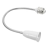NUOBESTY Lampenfassungsadapter mit Verstellbarem Arm Drehung für Beleuchtung Robustes Design Einfache Installation für Hohe Decken für Glühbirnen Verlängerung