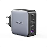 UGREEN Nexode 100W USB C Ladegerät 4 Ports Netzteil GaN Charger PD Schnellladegerät kompatibel mit MacBook Pro, iPhone 16-8 Serien, iPad Serien, Galaxy S25 Ultra, S24+ usw