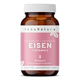 Natürliches Eisen + Vitamin C aus Curryblatt-Extrakt und Hagebutte-Extrakt. 14-28mg reines Eisen und 80-160mg Vitamin C pro Tagesdosis.120 Kapseln im 2-4 Monatsvorrat. Vegan + hergestellt in DE.