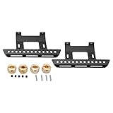 FOLOSAFENAR Robuste Panzerseitenplatten, Lange Lebensdauer Pedale Slider Kit Breite Anwendbarkeit für Axial SCX10II RC Truck(Schwarz)